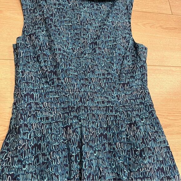 Lilly Pulitzer Blue Signature Sleeveless Cowl Neck Retro Jackie O Dress Size 2 - Picture 4 of 7